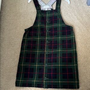 Girls 12 Jumper Green and Red Plaid